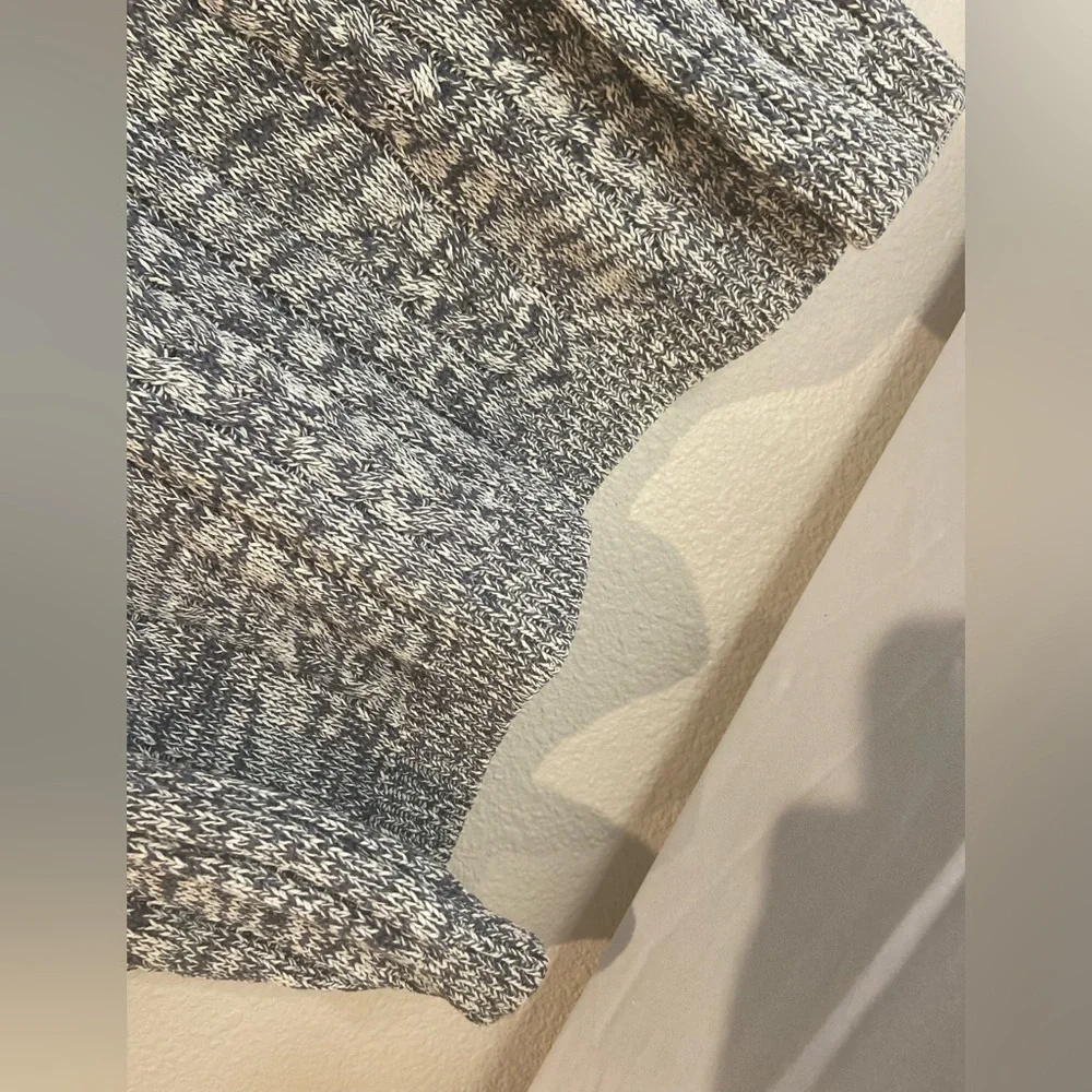 American Weekend~Navy/White Marled Pullover Open Knit Braid-Look Sweater~Size L - Picture 10 of 13